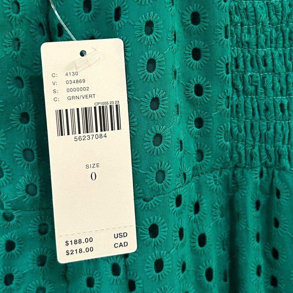 Green Maeve Lelia Anthropologie Eyelet Midi Dress - Picture 4 of 6